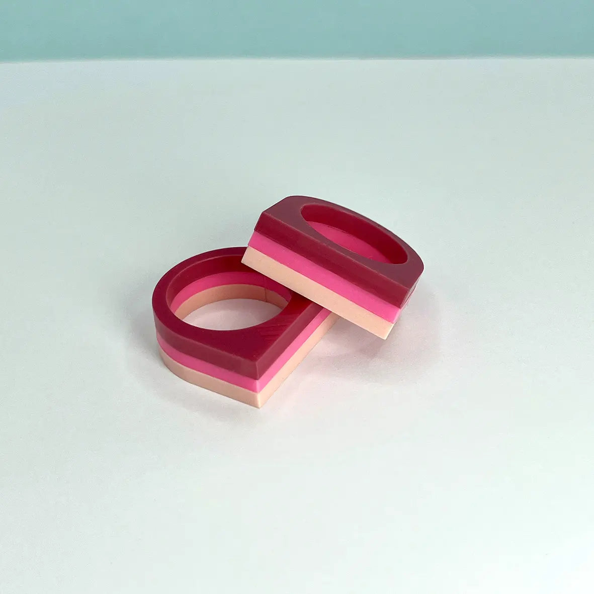 Anillo rayas tricolor
