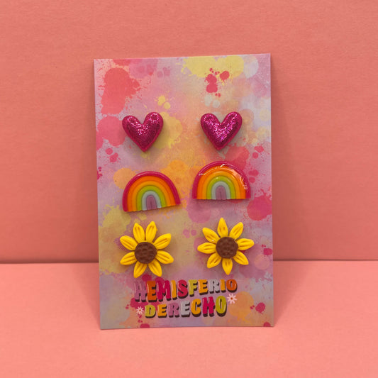 Pack Mini Pendientes Sunflower